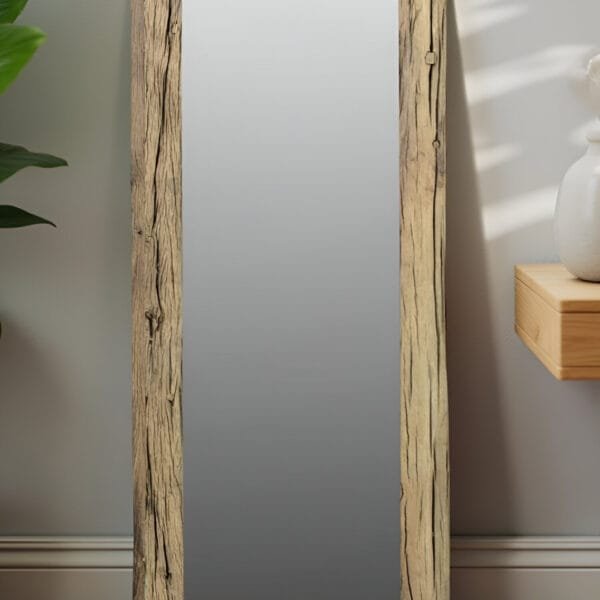 miroir bois recyclé chemin de fer naturel Namibie Dwelling Interiors