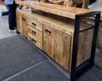 Buffet 2 Portes 3 Tiroirs 180cm Manguier Massif