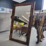 Miroir bois de chemin de fer