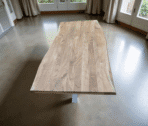 Table salle à manger acacia pieds mikado blanc Meribel 200 cm, 220 cm, 240 cm