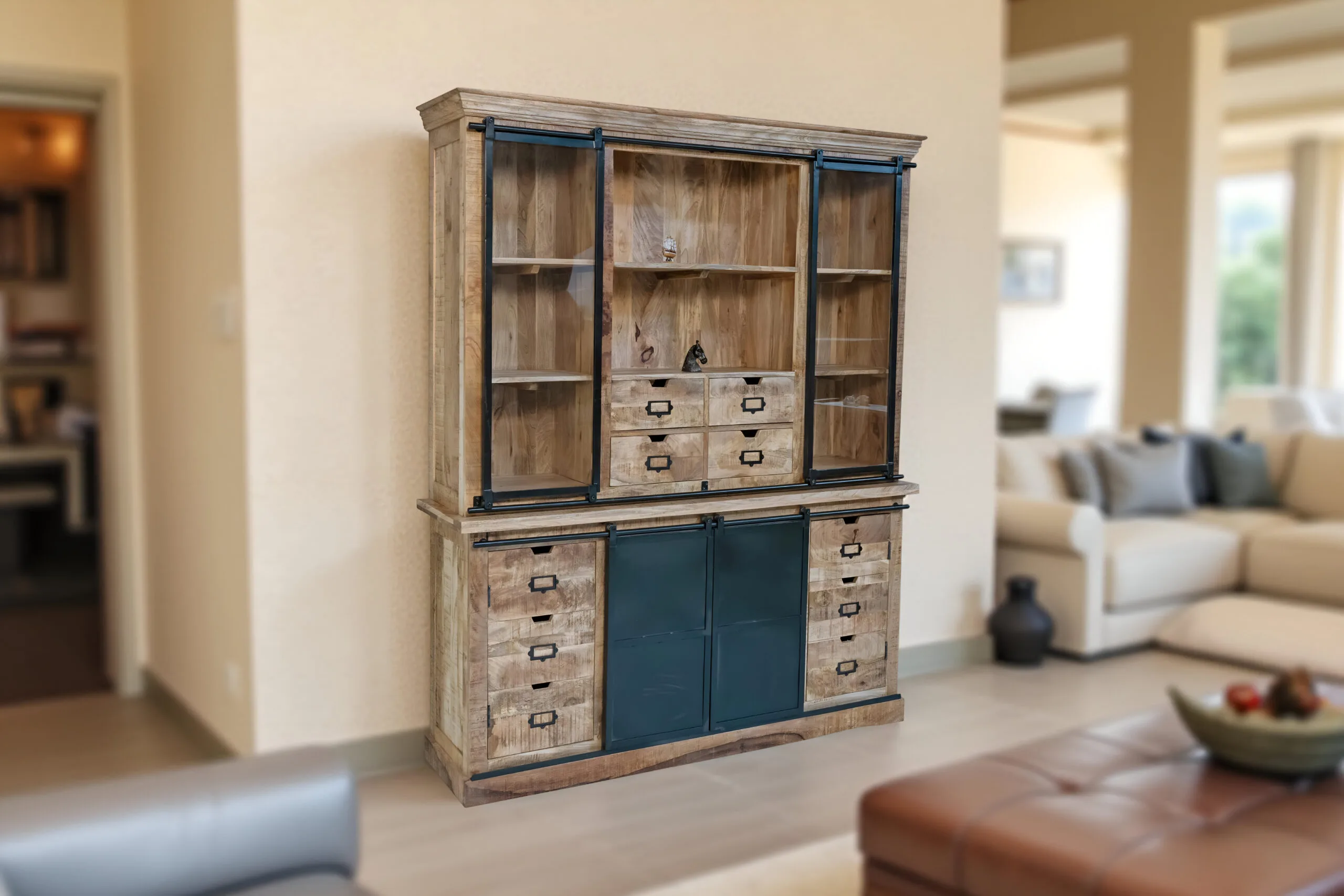 Vaisselier industriel (Hauteur 220 cm) INDUS - 180 cm ou 200 cm