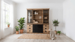 Vaisselier manguier portes vitrées Shiva 200 cm métal noir – Dwelling Interiors