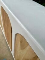 Buffet en bois d’acacia et manguier massif effet béton (pas de MDF / panneau de fibres) Rennes 225 cm