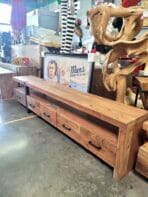 Meuble TV industriel Chartres en bois d’acacia et métal 180 CM, 200 CM, 220 CM