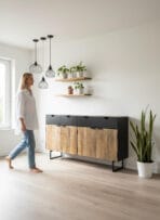 Bahut en manguier et métal Aurillac – 200 cm