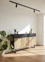 Bahut en manguier et métal Aurillac – 200 cm