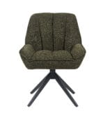 Chaise Bourget – Chaise pivotante en tissu avec pied métal noir | Taupe, Vert, Blanc Naturel Dwelling Interiors