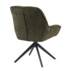 Chaise Bourget – Chaise pivotante en tissu avec pied métal noir | Taupe, Vert, Blanc Naturel Dwelling Interiors