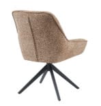 Chaise Bourget – Chaise pivotante en tissu avec pied métal noir | Taupe, Vert, Blanc Naturel Dwelling Interiors
