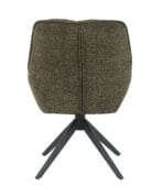 Chaise Bourget – Chaise pivotante en tissu avec pied métal noir | Taupe, Vert, Blanc Naturel Dwelling Interiors