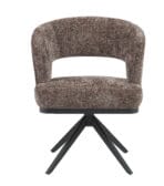 Chaise Gaube – Chaise pivotante en tissu avec pied métal noir | Taupe, Vert, Blanc Naturel 1