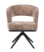 Chaise Gaube – Chaise pivotante en tissu avec pied métal noir | Taupe, Vert, Blanc Naturel 1