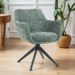 Fauteuil Pivotant Capitello – Dwelling Interiors – Blanc / Beige / Taupe / Vert – Style Scandinave & Japonais