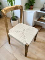 Chaise en bois de manguier et corde Melo – Dwelling Interiors