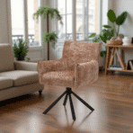 Chaise Chambon Pivotante – Taupe / Gris / Nacre / Beige – Dwelling Interiors