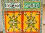 Commode Giverny en Bois de Manguier – 7 Tiroirs & 2 Portes – Peinte à la Main – Multicolore – 120 cm