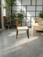 Chaise en bois de manguier et corde Melo – Dwelling Interiors