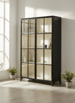 Vitrine en métal 2 portes Mulhouse - 200 cm
