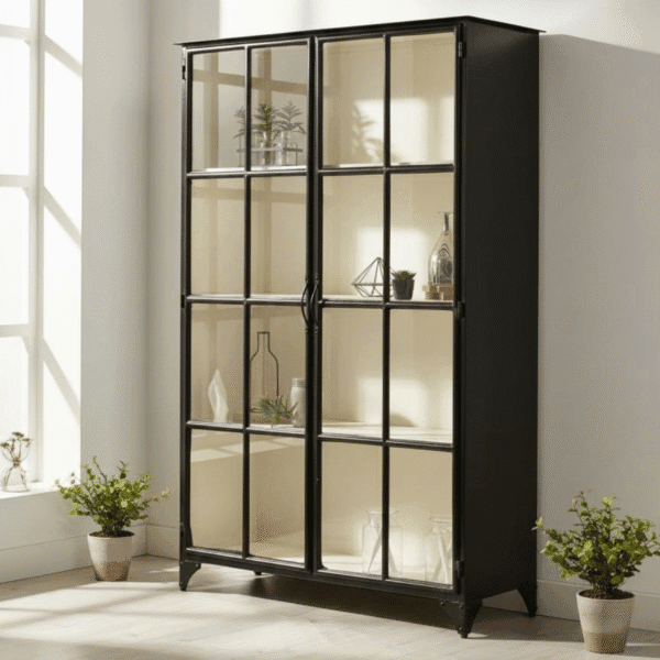 Vitrine en métal 2 portes Mulhouse - 200 cm