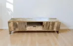 Meuble TV en Bois de Manguier Massif 180×40×50 cm – Morlaix - Dwelling Interiors