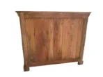 Buffet industriel Bordeaux en bois de manguier massif et métal – Porte coulissante