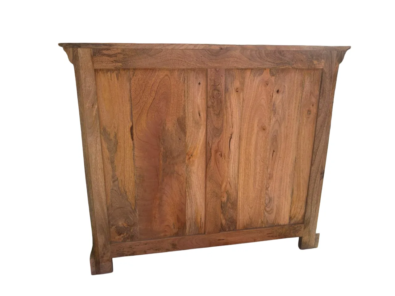Buffet industriel Bordeaux en bois de manguier massif et métal – Porte coulissante