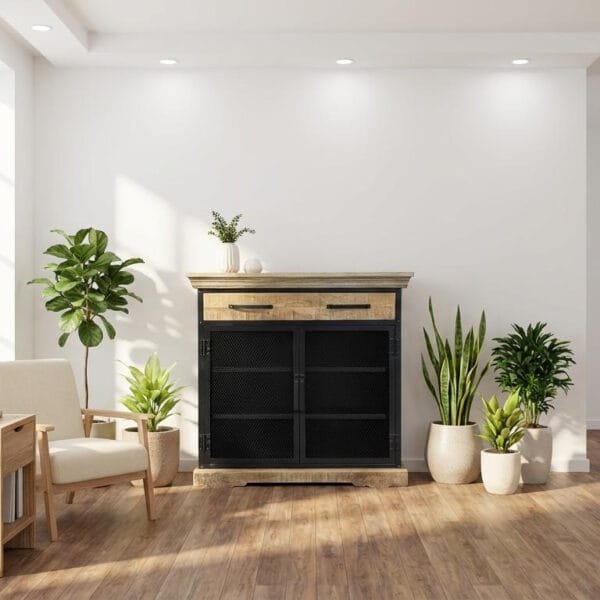 Petit buffet industriel Metz 100 cm – Dwelling Interiors