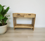 Console en manguier massif avec 2 tiroirs – Morlaix – 91x40x76 cm – Dwelling Interiors