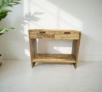 Console en manguier massif avec 2 tiroirs – Morlaix – 91x40x76 cm – Dwelling Interiors