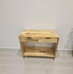 Console en manguier massif avec 2 tiroirs – Morlaix – 91x40x76 cm – Dwelling Interiors