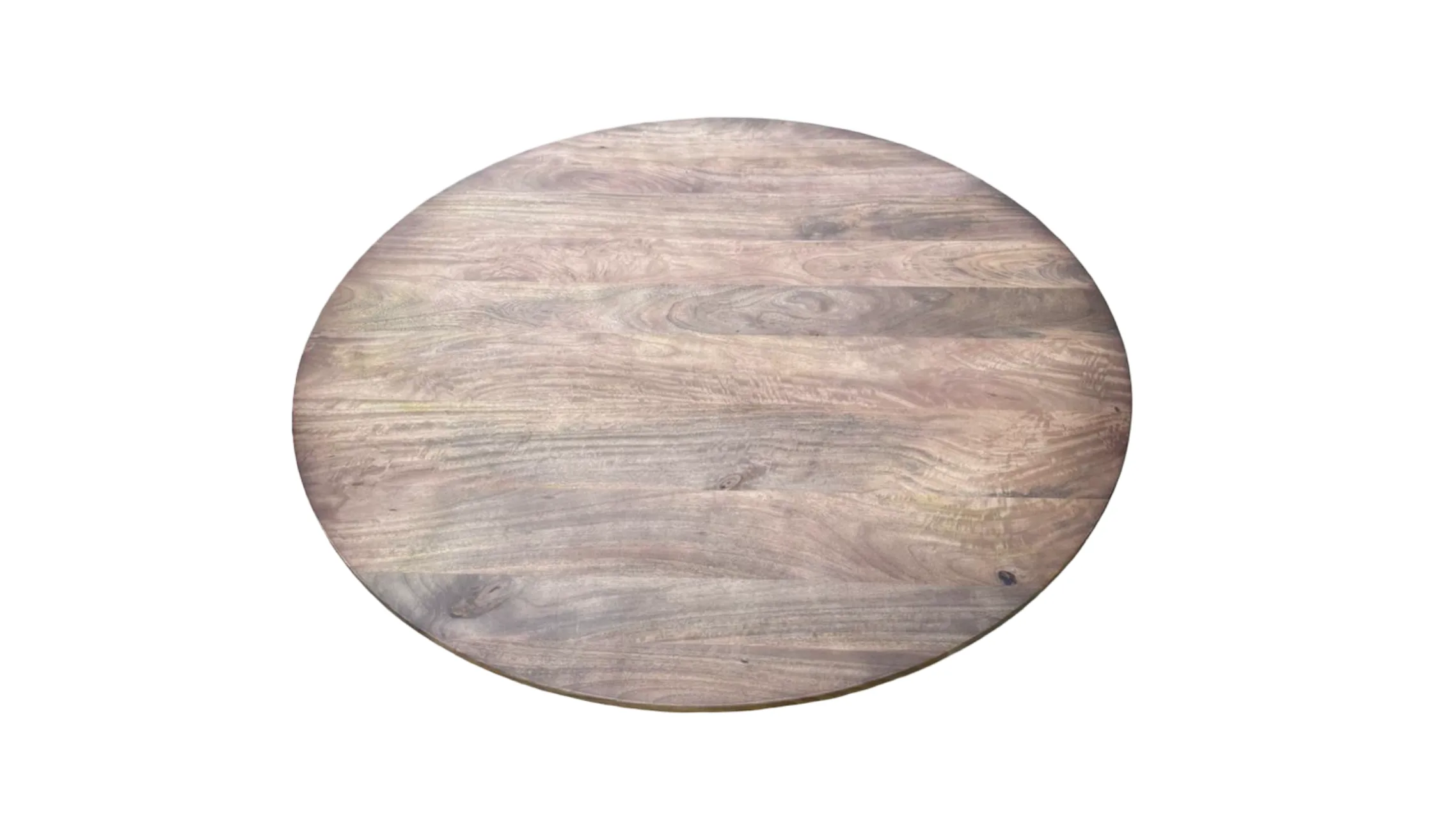 Table ronde Bourges - Manguier massif brun noyer - 130 cm - Dwelling Interiors