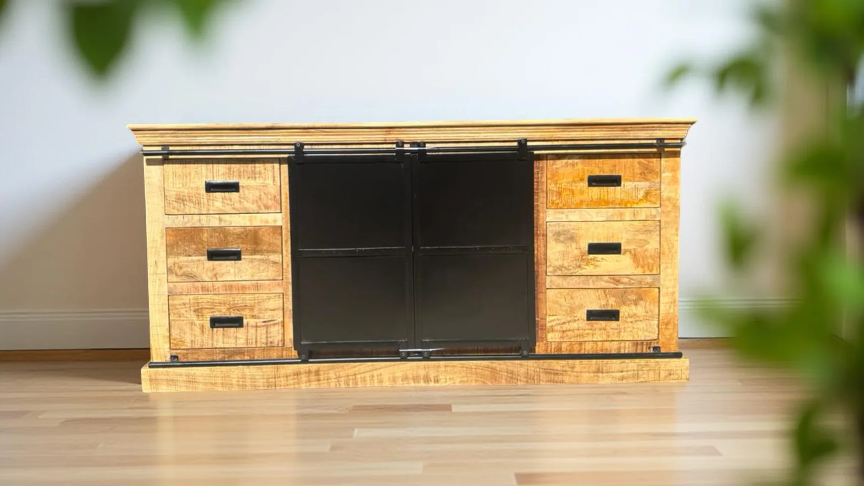 Buffet industriel en manguier massif et métal INDUS – 160 ou 180 cm | Dwelling Interiors