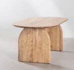 Table ovale acacia massif Arras 210x100 cm finition mate salle à manger contemporaine