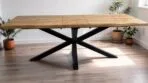 Table manguier bords droits Garonne 200 cm pied étoile métal noir – Dwelling Interiors